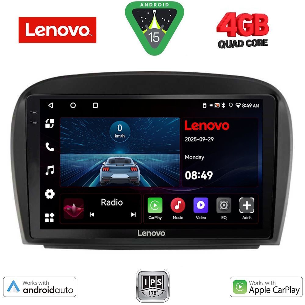Βλησαρούλης Car Center - LENOVO LVE 8427_CPAA (9inc) MULTIMEDIA TABLET for MERCEDES SL (R230) FACELIFT mod. 2006-2012