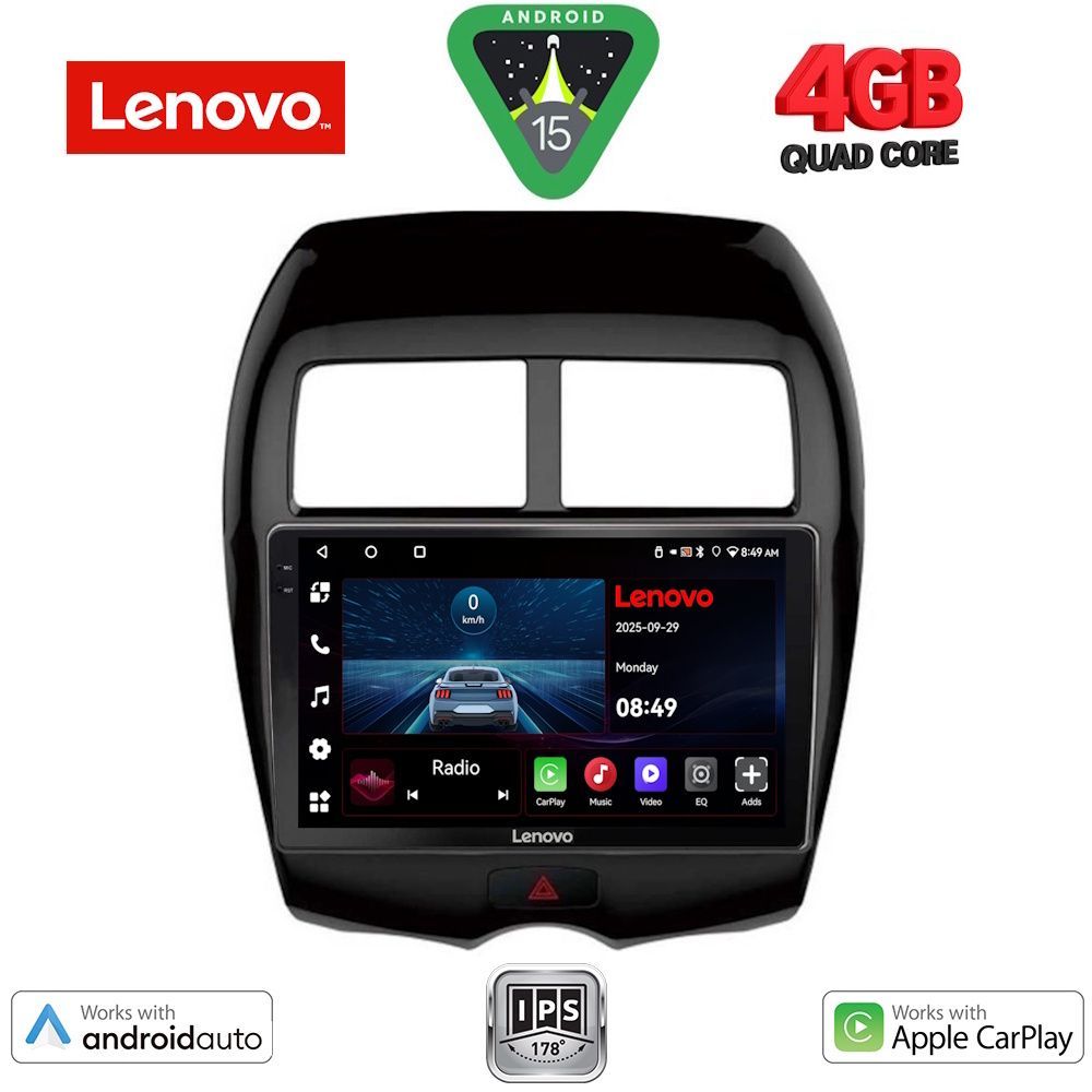 Βλησαρούλης Car Center - LENOVO LVE 8430_CPAA (10inc) MULTIMEDIA TABLET for MITSUBISHI ASX mod. 2009-2020 - PEUGEOT 4008 mod. 2012-2018