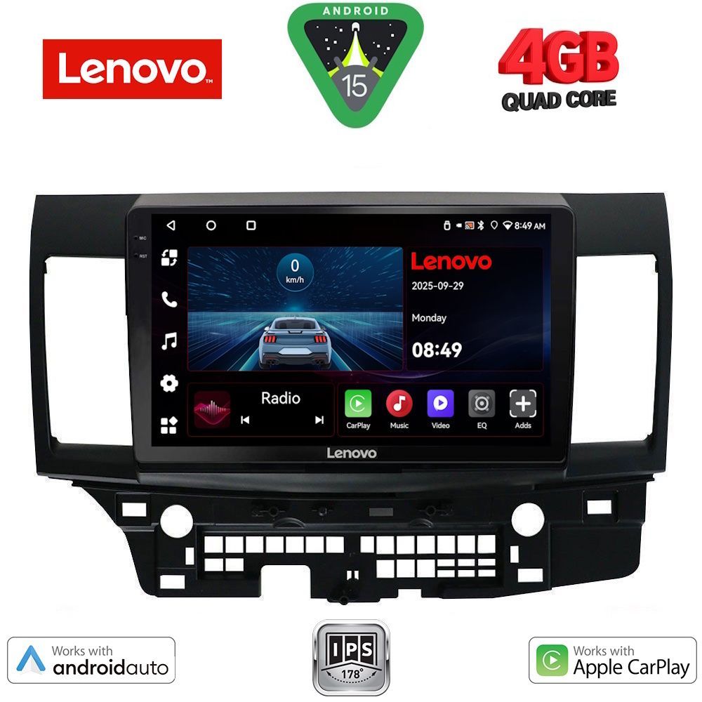Βλησαρούλης Car Center - LENOVO LVE 8434_CPAA (10inc) MULTIMEDIA TABLET for MITSUBISHI LANCER mod. 2008-2017