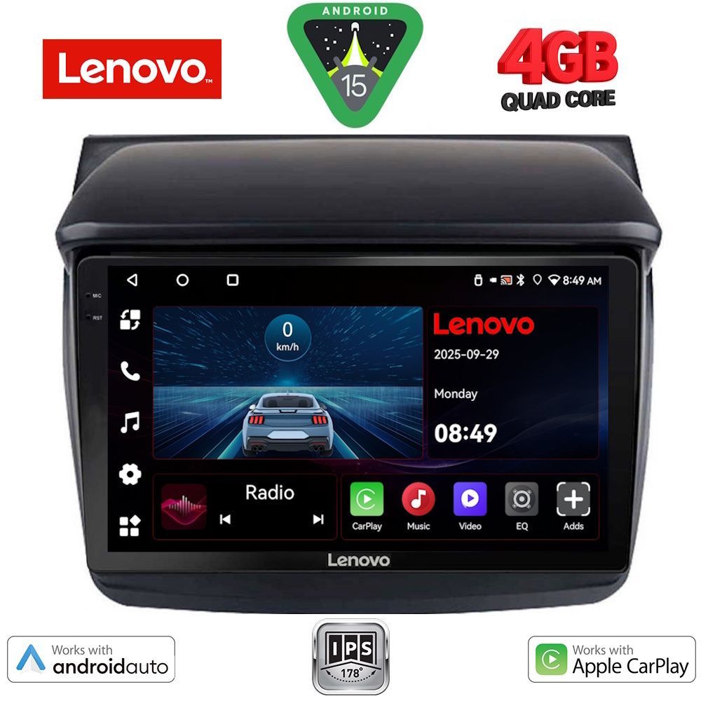 Βλησαρούλης Car Center - LENOVO LVE 8436_CPAA (9inc) MULTIMEDIA TABLET for MITSUBISHI L200 mod. 2006-2015