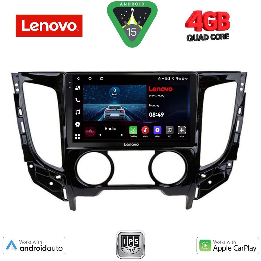 Βλησαρούλης Car Center - LENOVO LVE 8437_CPAA A/C (9inc) MULTIMEDIA TABLET for MITSUBISHI L200 mod. 2015> με A/C