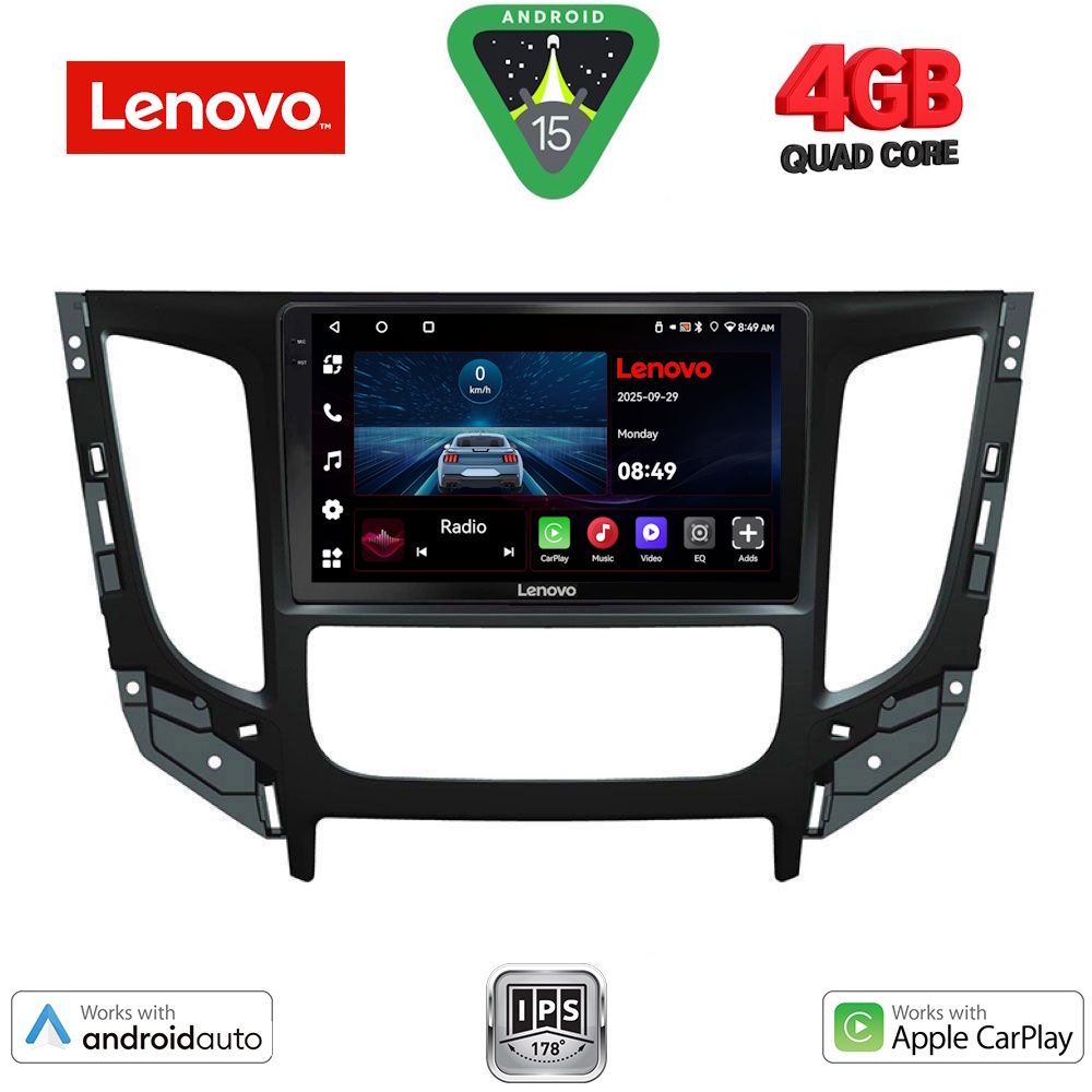 Βλησαρούλης Car Center - LENOVO LVE 8437_CPAA CLIMA (9inc) MULTIMEDIA TABLET for MITSUBISHI L200 mod. 2015> με CLIMA