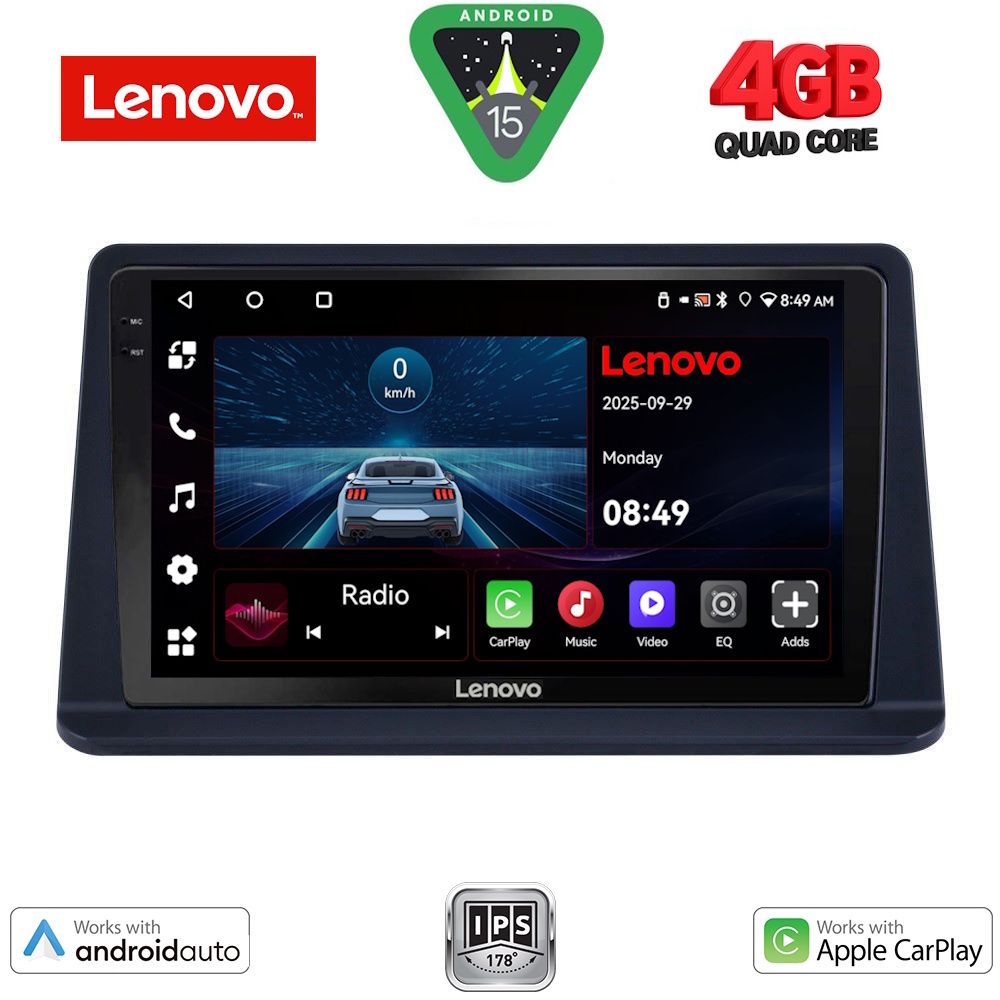 Βλησαρούλης Car Center - LENOVO LVE 8445_CPAA (9inc) MULTIMEDIA TABLET for MITSUBISHI PAJERO mod. 1999-2006