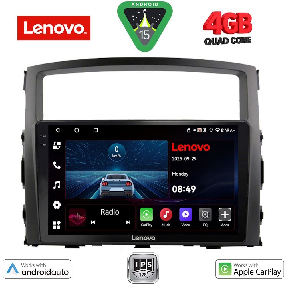 Βλησαρούλης Car Center - LENOVO LVE 8446_CPAA (9inc) MULTIMEDIA TABLET for MITSUBISHI PAJERO mod. 2006-2013