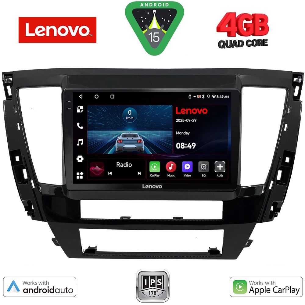 Βλησαρούλης Car Center - LENOVO LVE 8447S_CPAA (9inc) MULTIMEDIA TABLET for MITSUBISHI PAJERO SPORT mod. 2020>