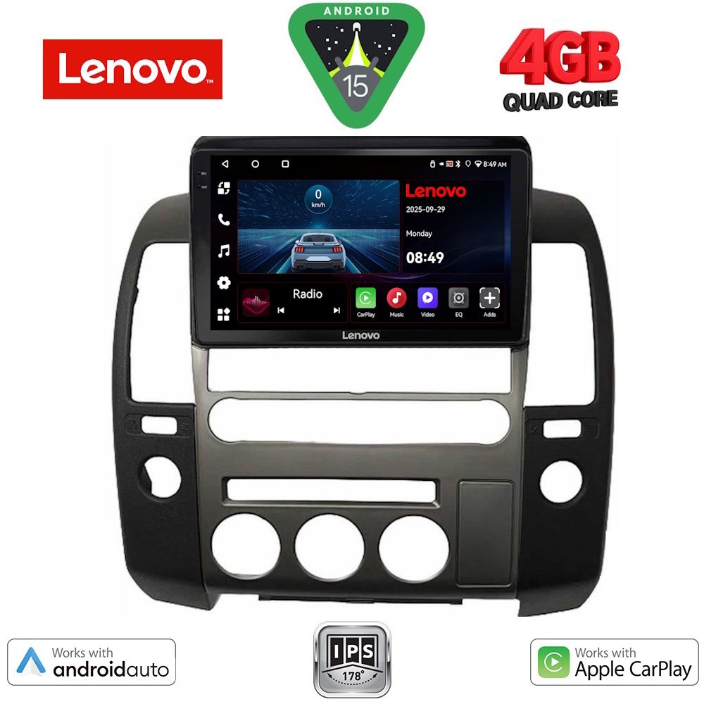 Βλησαρούλης Car Center - LENOVO LVE 8454_CPAA (ORIG.NAVI) (9inc) MULTIMEDIA TABLET for NISSAN NAVARA D40 mod. 2006-2011 με Original Navi
