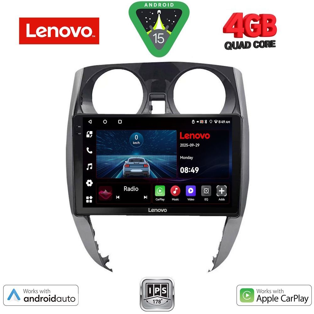Βλησαρούλης Car Center - LENOVO LVE 8464_CPAA (10inc) MULTIMEDIA TABLET for NISSAN NOTE mod. 2012-2020