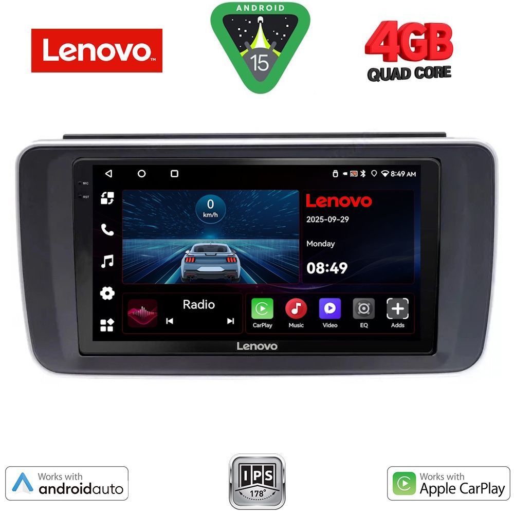 Βλησαρούλης Car Center - LENOVO LVE 8473_CPAA (9inc) MULTIMEDIA TABLET for NISSAN LEAF mod. 2018-2026