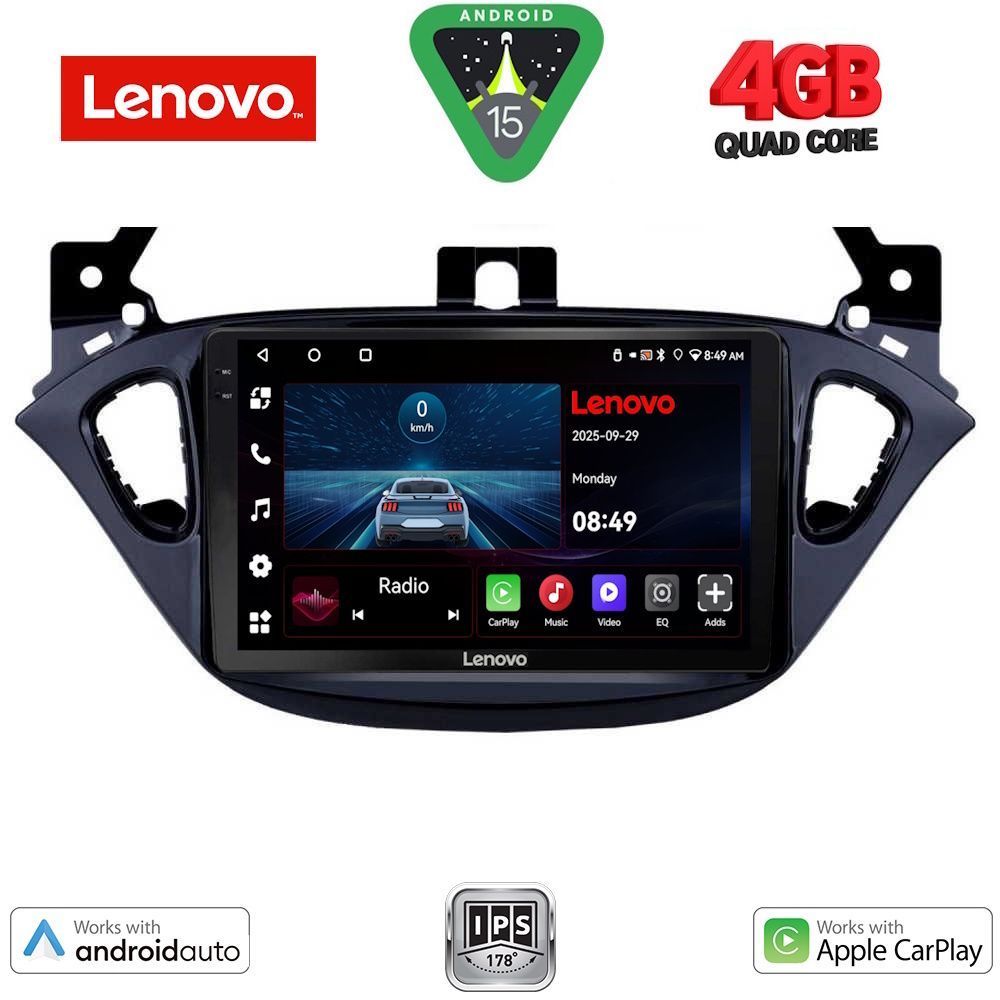 Βλησαρούλης Car Center - LENOVO LVE 8486_CPAA (9inc) MULTIMEDIA TABLET for OPEL ADAM - CORSA E  mod. 2014-2021