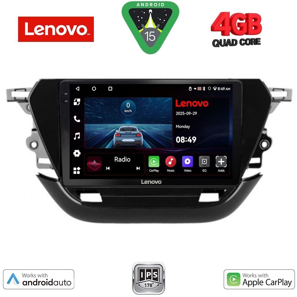 Βλησαρούλης Car Center - LENOVO LVE 8487_CPAA (9inc) MULTIMEDIA TABLET for OPEL CORSA F mod. 2021>
