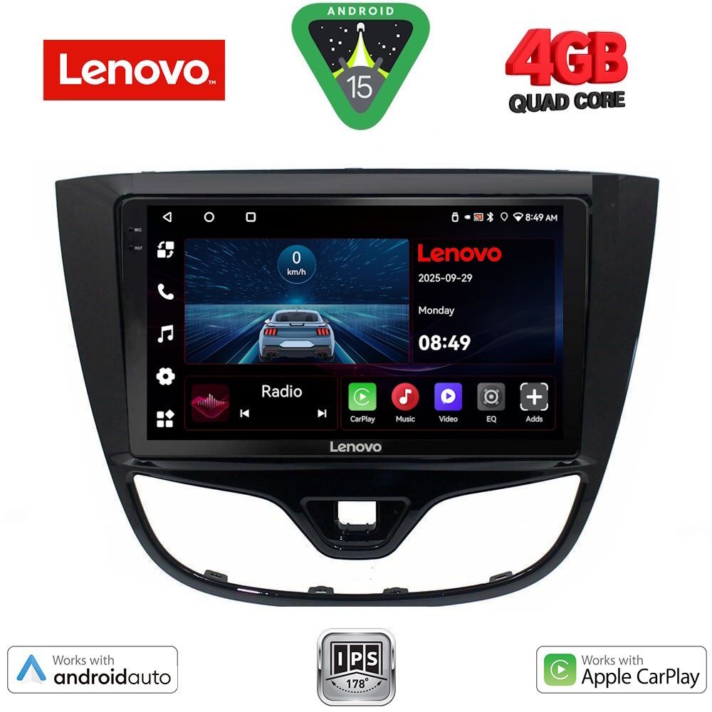Βλησαρούλης Car Center - LENOVO LVE 8489_CPAA (10inc) MULTIMEDIA TABLET for OPEL KARL mod. 2014-2019