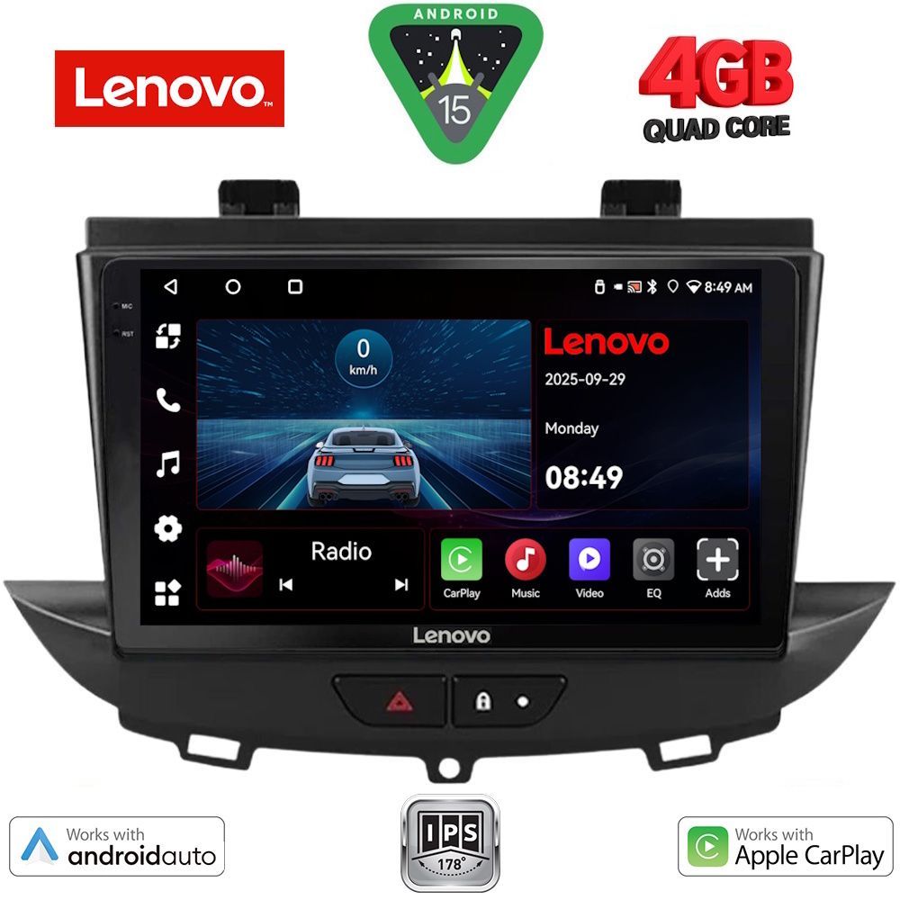 Βλησαρούλης Car Center - LENOVO LVE 8490_CPAA (9inc) MULTIMEDIA TABLET for OPEL CROSSLAND – GRANDLAND mod. 2017>