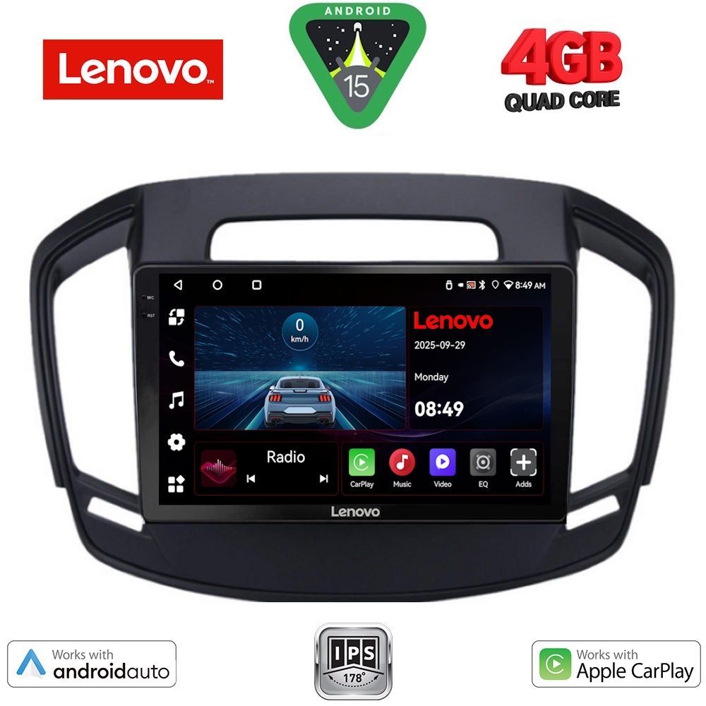 Βλησαρούλης Car Center - LENOVO LVE 8492_CPAA (9inc) MULTIMEDIA TABLET for OPEL INSIGNIA  mod. 2014-2017