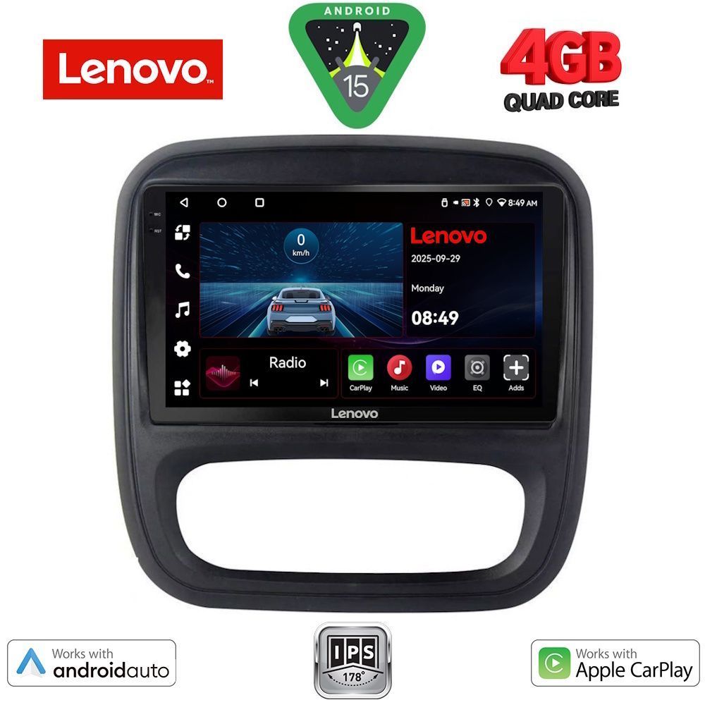 Βλησαρούλης Car Center - LENOVO LVE 8499_CPAA (9inc) MULTIMEDIA TABLET for OPEL VIVARO – RENAULT TRAFIC – FIAT TALENDO – NISSAN NV 300 mod. 2014>