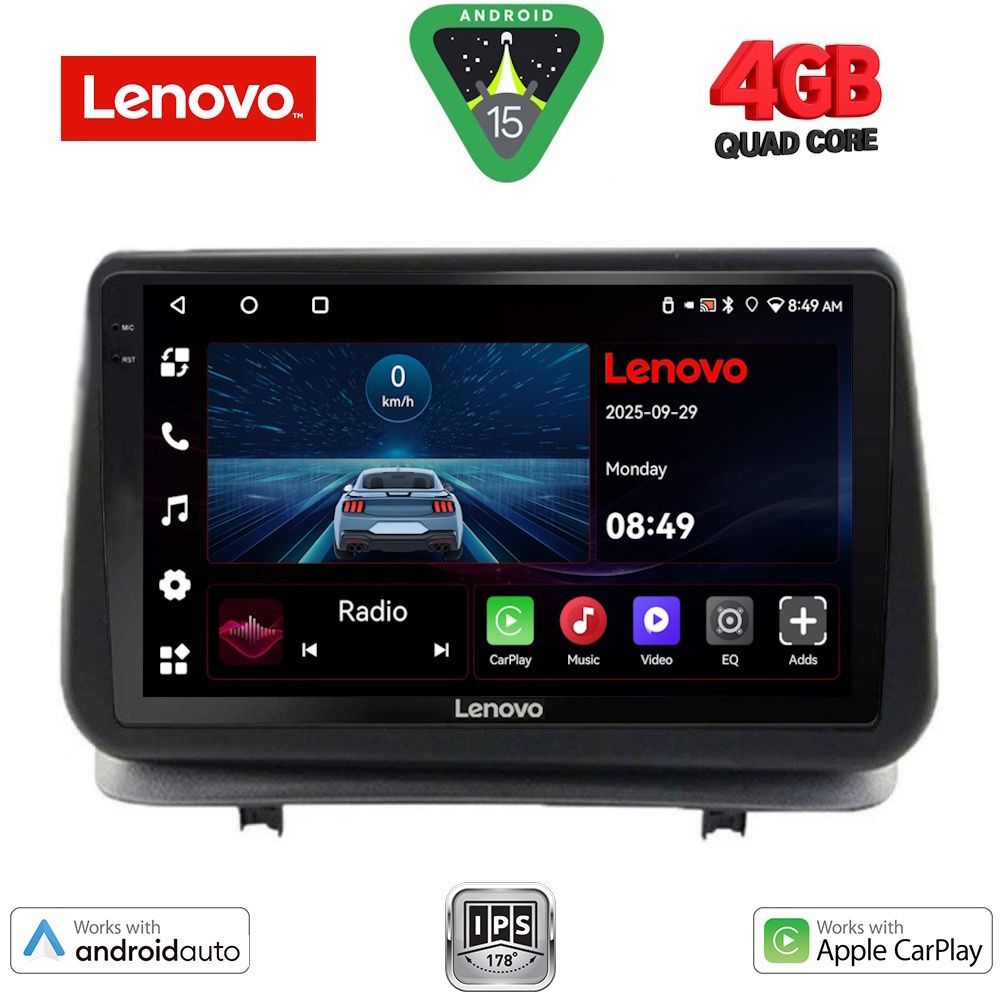 Βλησαρούλης Car Center - LENOVO LVE 8543_CPAA (9inc) MULTIMEDIA TABLET for RENAULT CLIO mod. 2005-2011