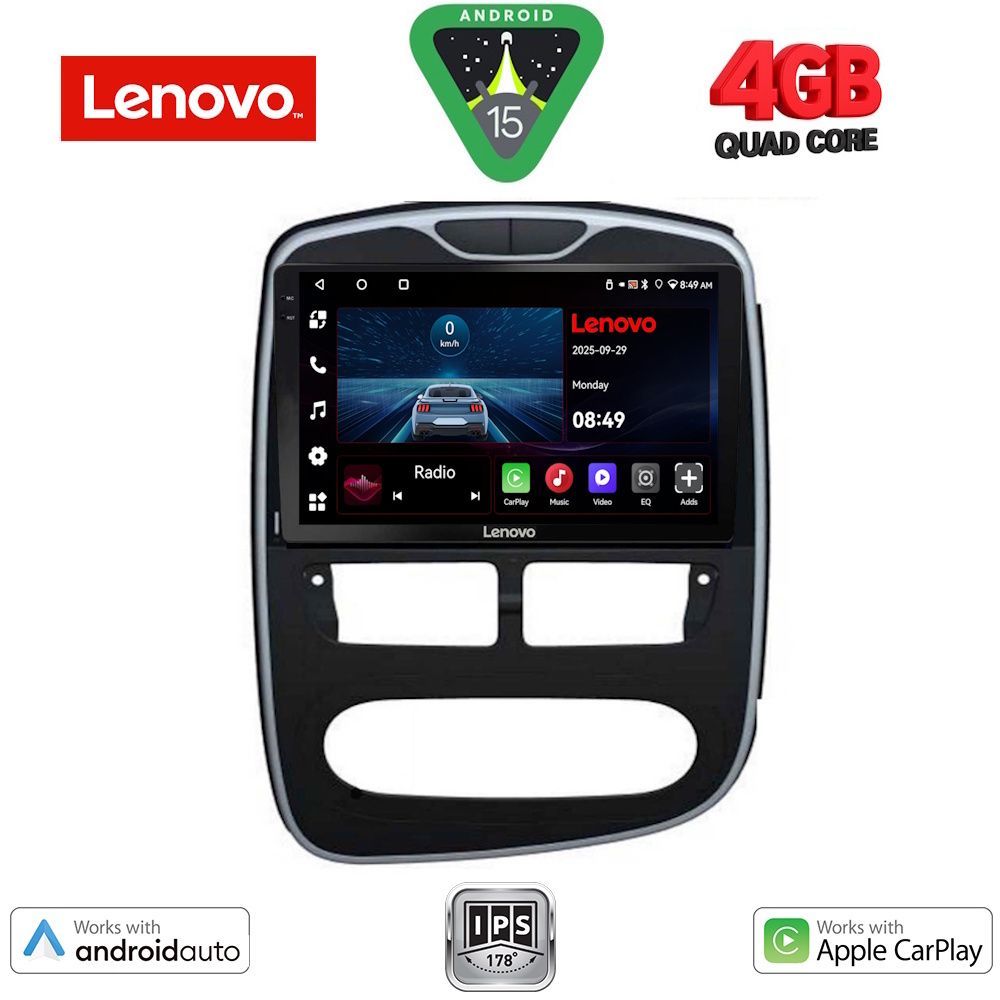 Βλησαρούλης Car Center - LENOVO LVE 8544_CPAA (10inc) MULTIMEDIA TABLET for RENAULT CLIO mod. 2012-2015
