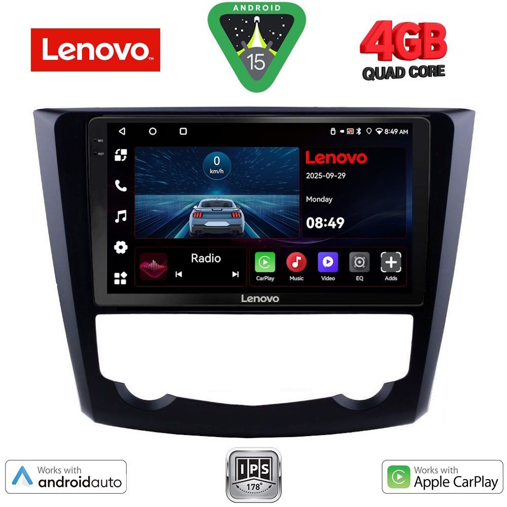 Βλησαρούλης Car Center - LENOVO LVE 8549_CPAA (9inc) MULTIMEDIA TABLET for RENAULT KADJAR mod. 2015>