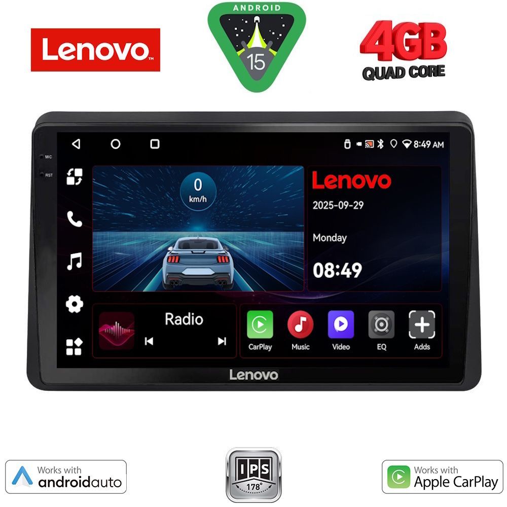 Βλησαρούλης Car Center - LENOVO LVE 8553_CPAA (10inc) MULTIMEDIA TABLET for NISSAN NV400 – OPEL MOVANO – RENAULT MASTER mod. 2020-2026