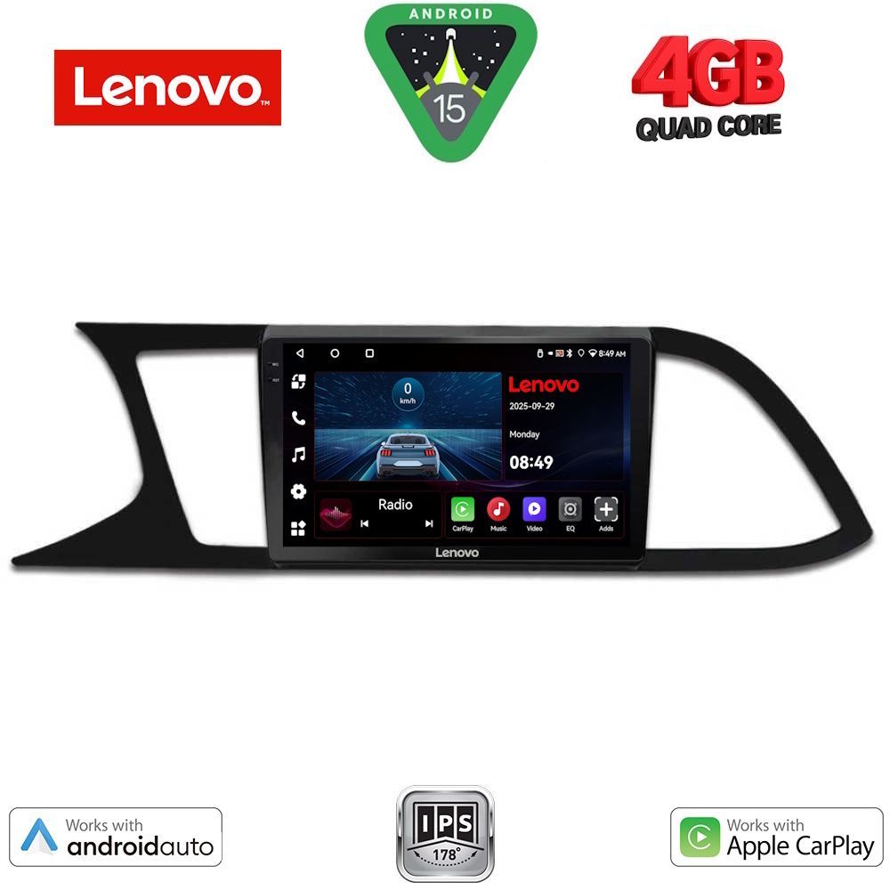 Βλησαρούλης Car Center - LENOVO LVE 8575_CPAA (9inc) MULTIMEDIA TABLET for SEAT LEON mod. 2012-2021