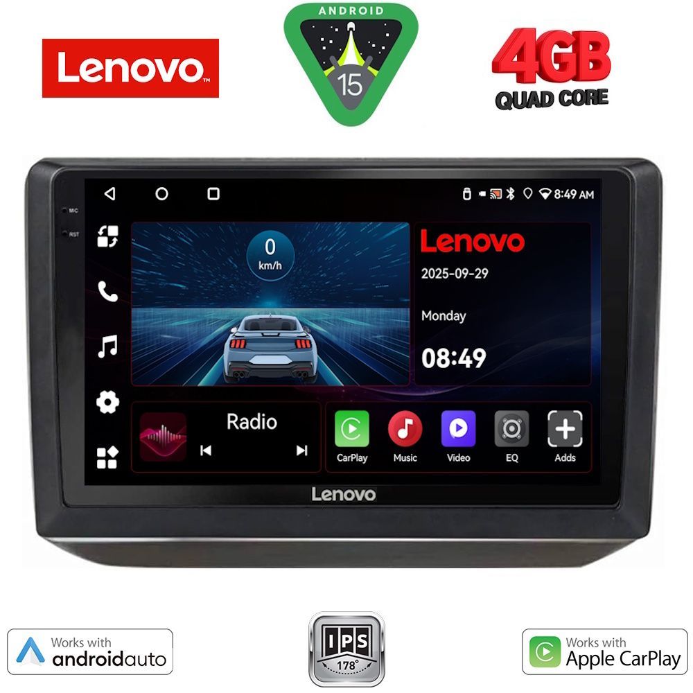 Βλησαρούλης Car Center - LENOVO LVE 8581_CPAA (10inc) MULTIMEDIA TABLET for SKODA FABIA mod. 2008-2014
