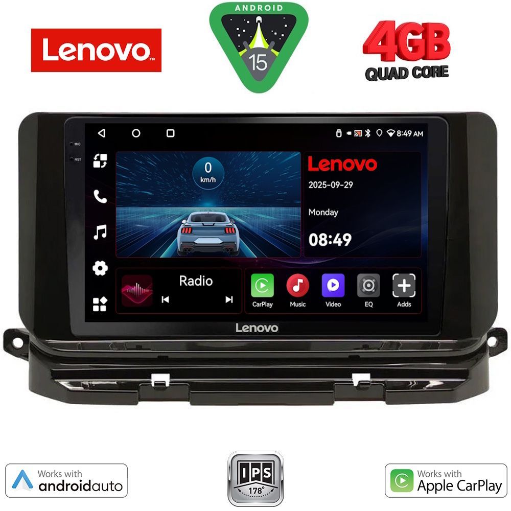 Βλησαρούλης Car Center - LENOVO LVE 8598_CPAA (10inc) MULTIMEDIA TABLET for SKODA OCTAVIA 8 mod. 2021-2026