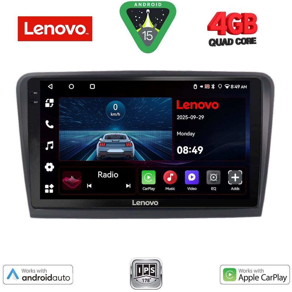 Βλησαρούλης Car Center - LENOVO LVE 8601_CPAA (9inc) MULTIMEDIA TABLET for  SKODA RAPID  mod. 2012>