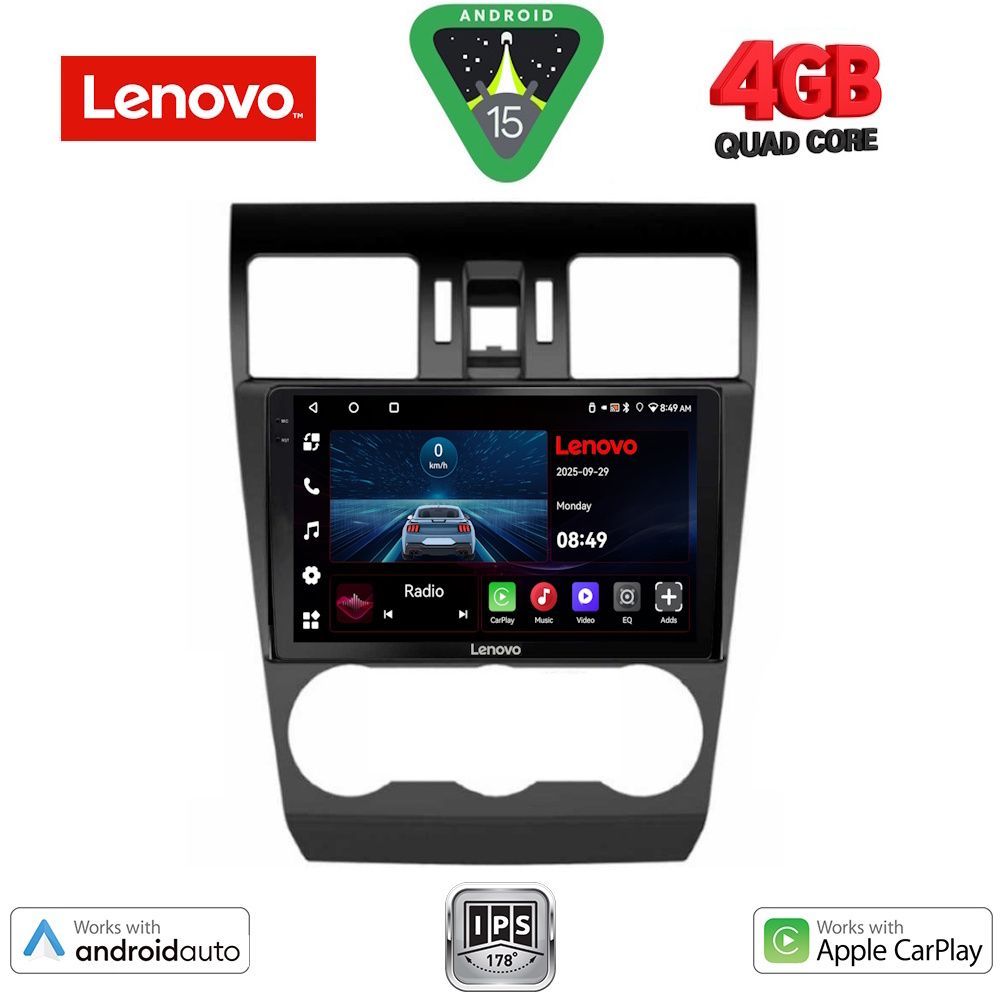 Βλησαρούλης Car Center - LENOVO LVE 8663_CPAA (9inc) MULTIMEDIA TABLET for SUBARU FORESTER - IMPREZA - XV mod. 2013-2019