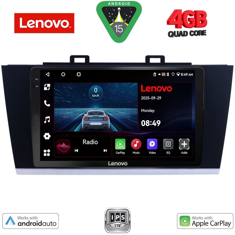 Βλησαρούλης Car Center - LENOVO LVE 8668_CPAA (9inc) MULTIMEDIA TABLET for SUBARU LEGACY – OUTBACK mod. 2014-2019