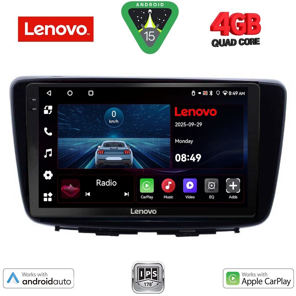 Βλησαρούλης Car Center - LENOVO LVE 8672_CPAA (9inc) MULTIMEDIA TABLET for SUZUKI BALENO mod. 2016-2022