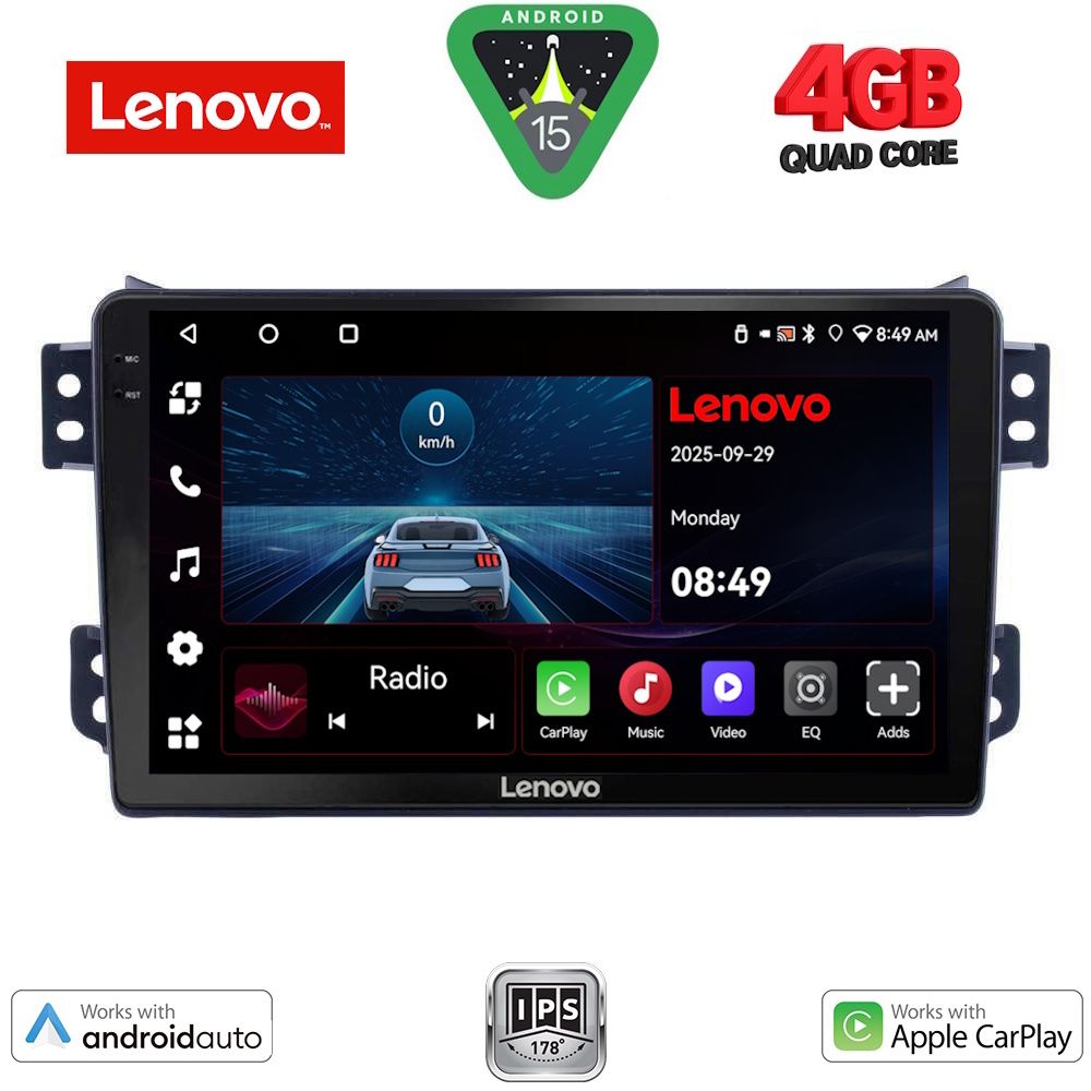Βλησαρούλης Car Center - LENOVO LVE 8682_CPAA (9inc) MULTIMEDIA TABLET for OPEL AGILA - SUZUKI SPLASH mod. 2008>