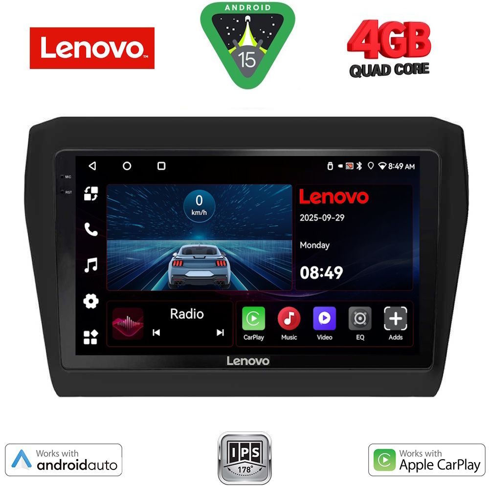 Βλησαρούλης Car Center - LENOVO LVE 8686_CPAA (9inc) MULTIMEDIA TABLET for SUZUKI SWIFT mod. 2017>