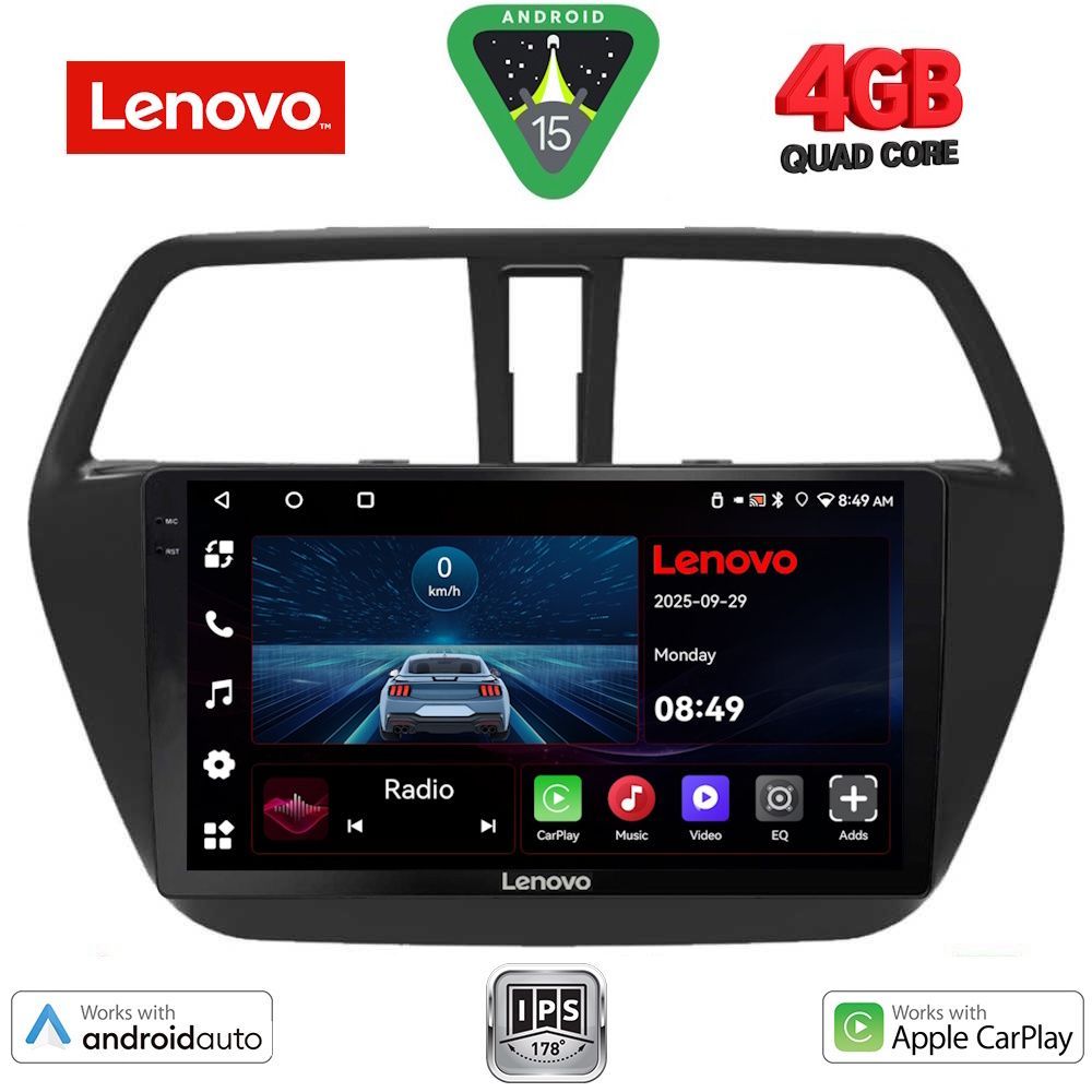 Βλησαρούλης Car Center - LENOVO LVE 8689_CPAA (9inc) MULTIMEDIA TABLET for SUZUKI SX4 S-CROSS mod. 2014-2021