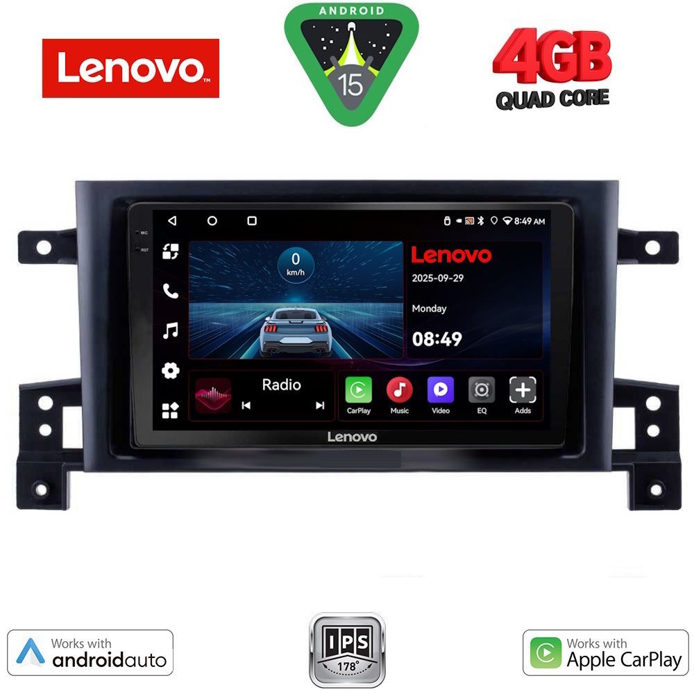 Βλησαρούλης Car Center - LENOVO LVE 8696_CPAA (9inc) MULTIMEDIA TABLET for SUZUKI GRAND VITARA mod. 2005-2015