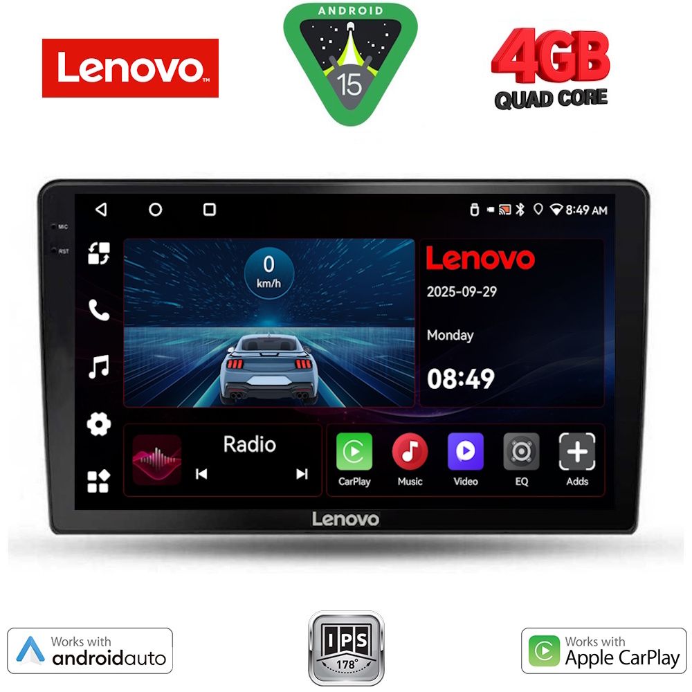 Βλησαρούλης Car Center - LENOVO LVE 8702_CPAA (9inc) MULTIMEDIA TABLET for TOYOTA AURIS mod. 2007-2012