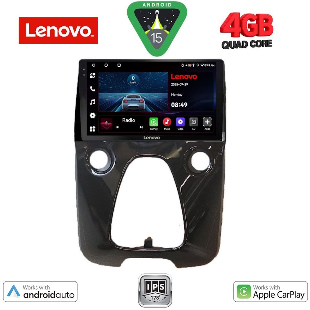 Βλησαρούλης Car Center - LENOVO LVE 8708_CPAA A/C (10inc) MULTIMEDIA TABLET for CITROEN C1-PEUGEOT 108-TOYOTA AYGO mod. 2014-2022