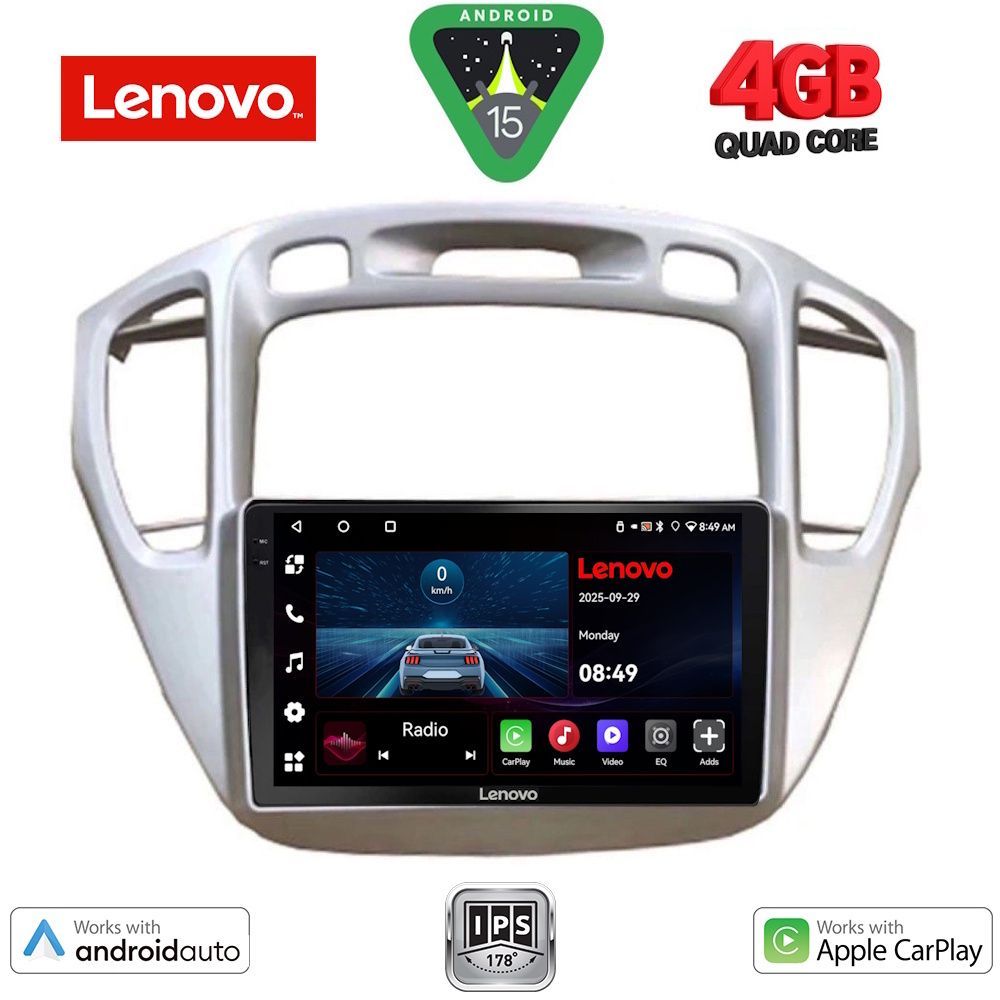 Βλησαρούλης Car Center - LENOVO LVE 8718_CPAA (9inc) MULTIMEDIA TABLET for TOYOTA HIGHLANDER mod. 2002-2009