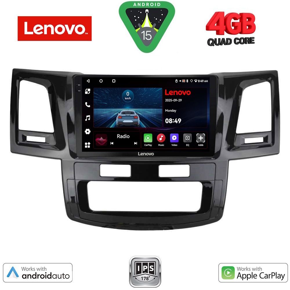 Βλησαρούλης Car Center - LENOVO LVE 8720_CPAA (9inc) MULTIMEDIA TABLET for TOYOTA HILUX mod. 2005-2016