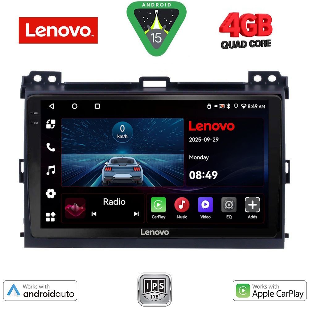 Βλησαρούλης Car Center - LENOVO LVE 8723_CPAA (9inc) MULTIMEDIA TABLET for TOYOTA LANDCRUISER mod. 2002-2008