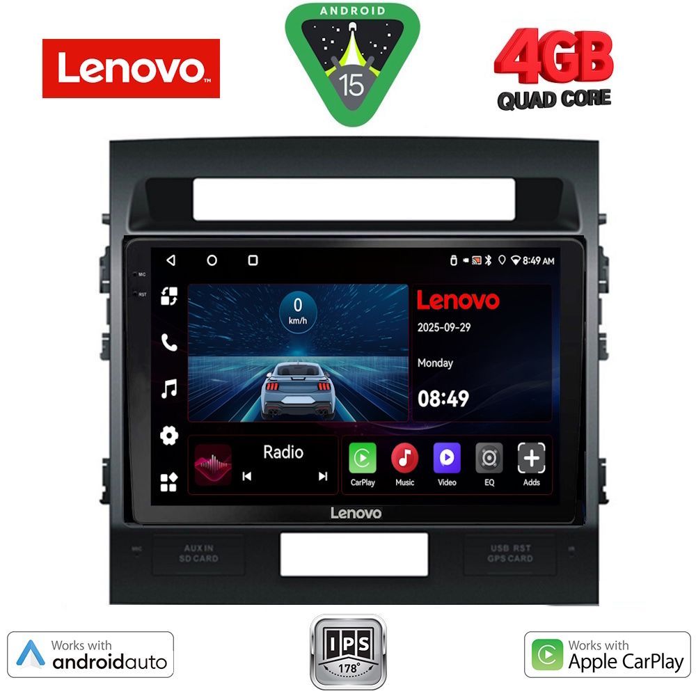 Βλησαρούλης Car Center - LENOVO LVE 8724_CPAA (10inc) MULTIMEDIA TABLET for TOYOTA LAND CRUISER mod. 2008-2015