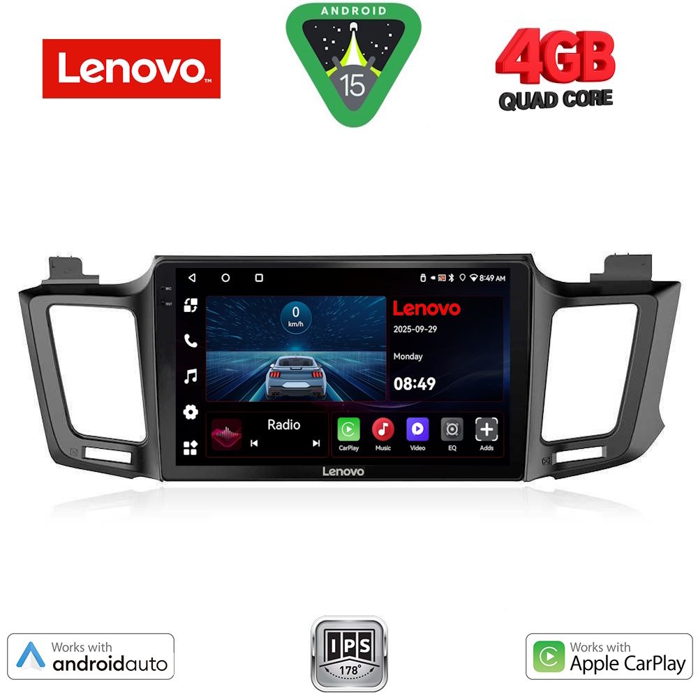 Βλησαρούλης Car Center - LENOVO LVE 8733_CPAA (10inc) MULTIMEDIA TABLET for TOYOTA RAV 4 mod. 2013-2019