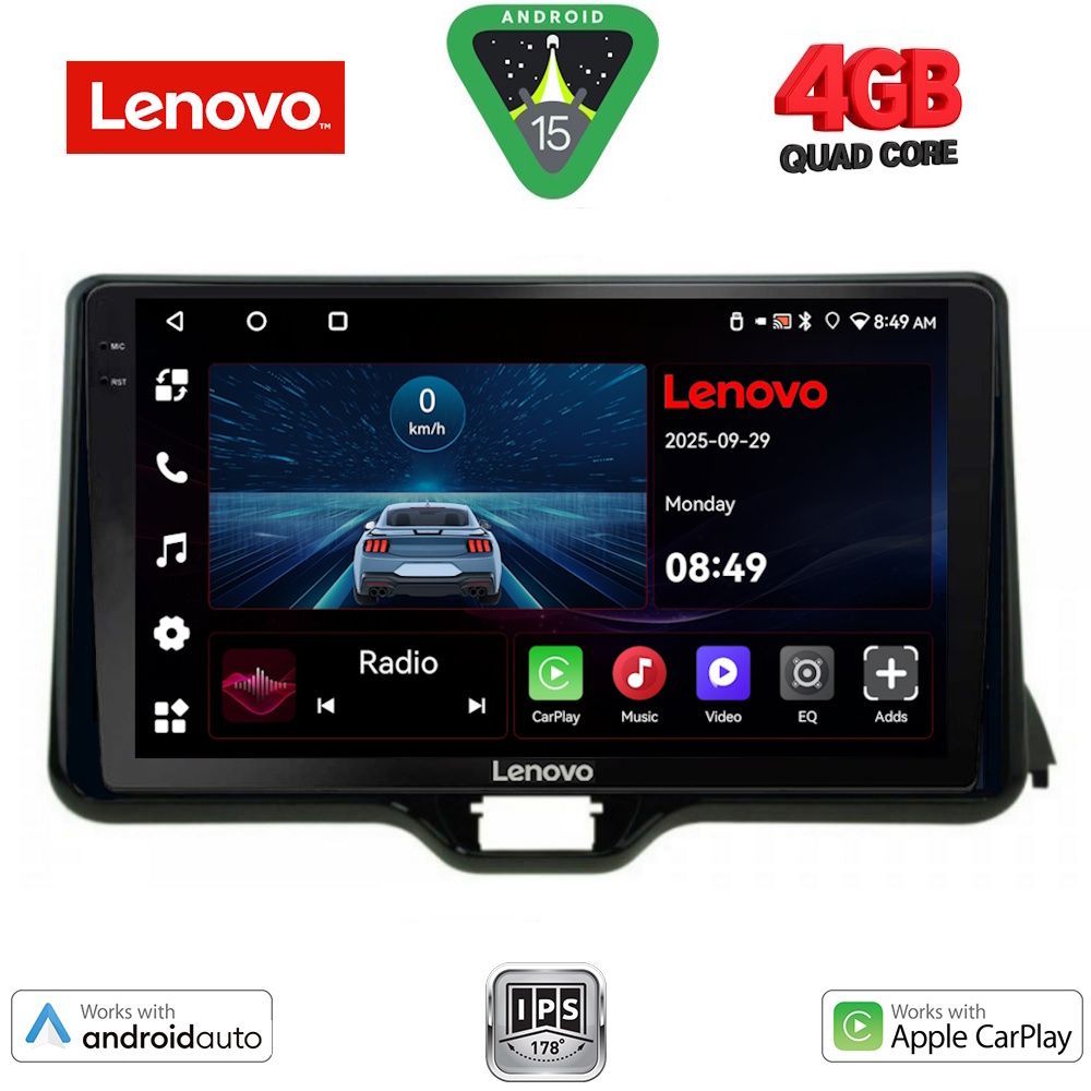 Βλησαρούλης Car Center - LENOVO LVE 8738_CPAA (10inc) MULTIMEDIA TABLET for TOYOTA YARIS mod. 2020-2026 - MAZDA 2 mod. 2023-2026