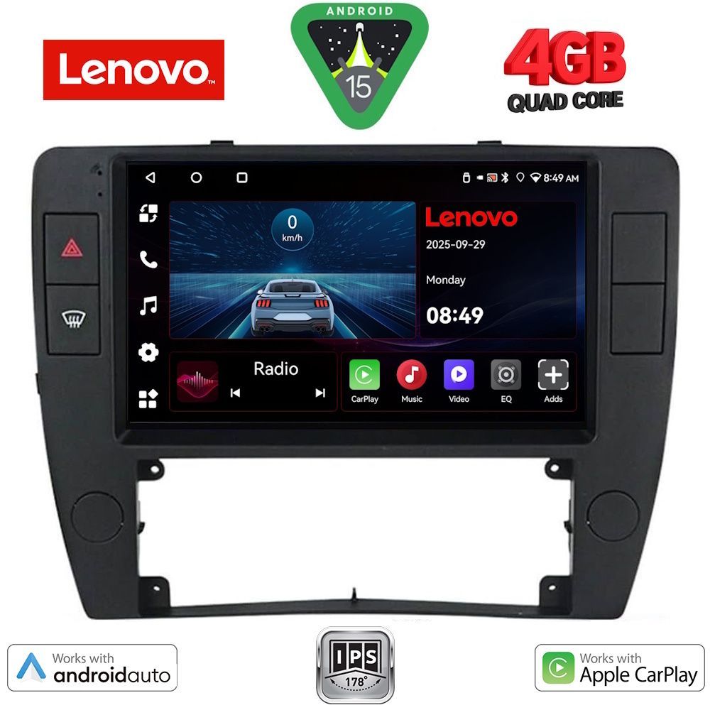Βλησαρούλης Car Center - LENOVO LVE 8749_CPAA  (9inc) MULTIMEDIA TABLET for VW PASSAT mod. 2000-2005