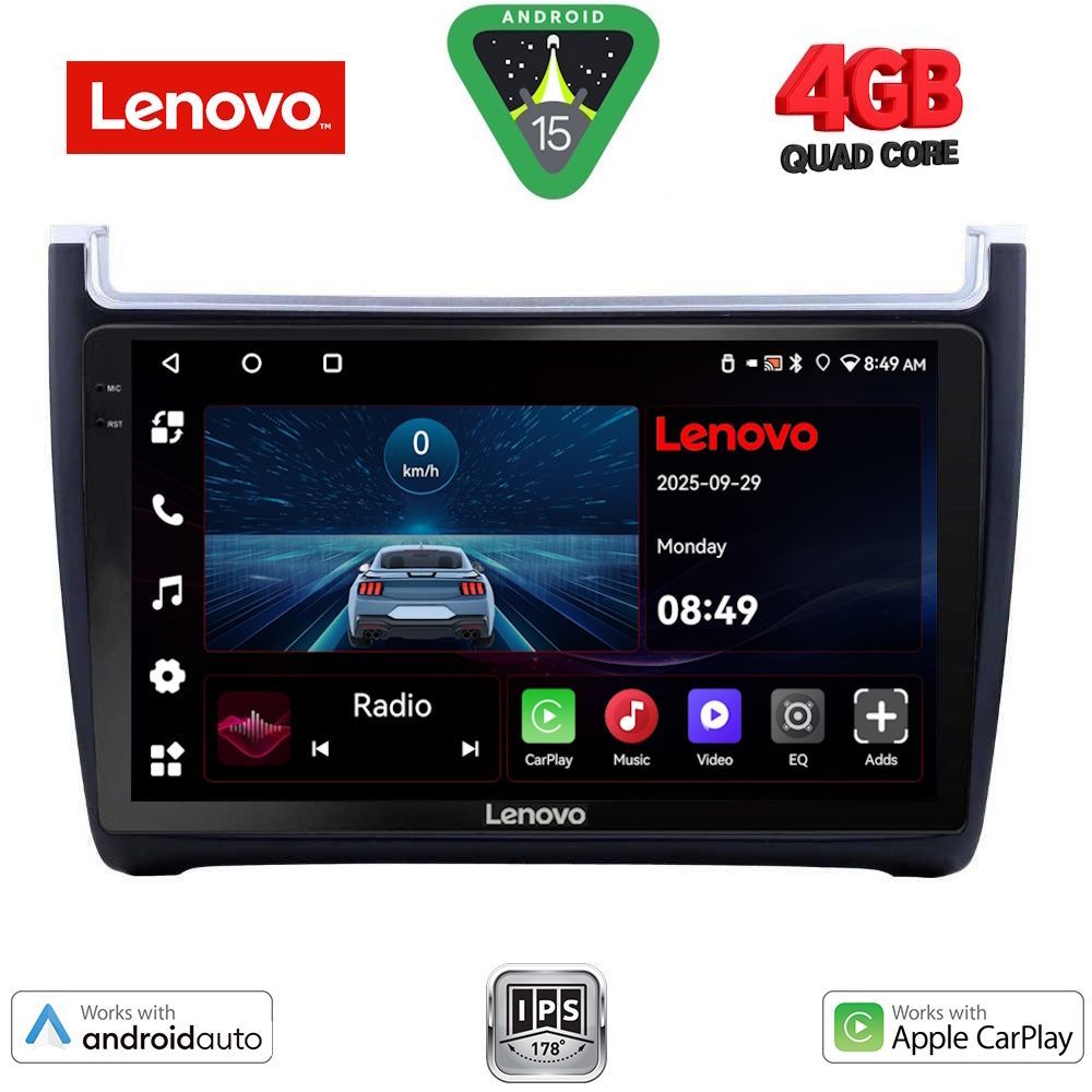 Βλησαρούλης Car Center - LENOVO LVE 8757_CPAA (9inc) MULTIMEDIA TABLET for VW POLO mod. 2014-2017
