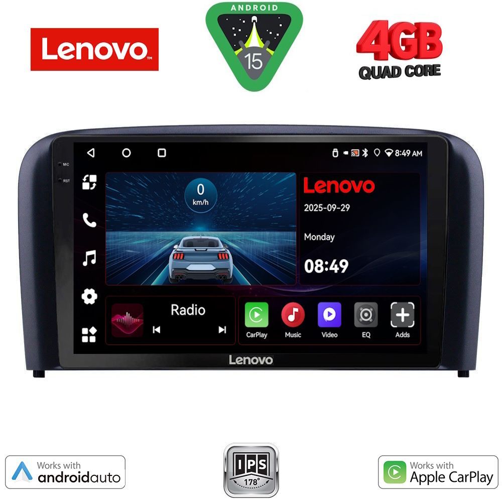 Βλησαρούλης Car Center - LENOVO LVE 8786_CPAA (9inc) MULTIMEDIA TABLET for VOLVO S80 mod. 1999-2006