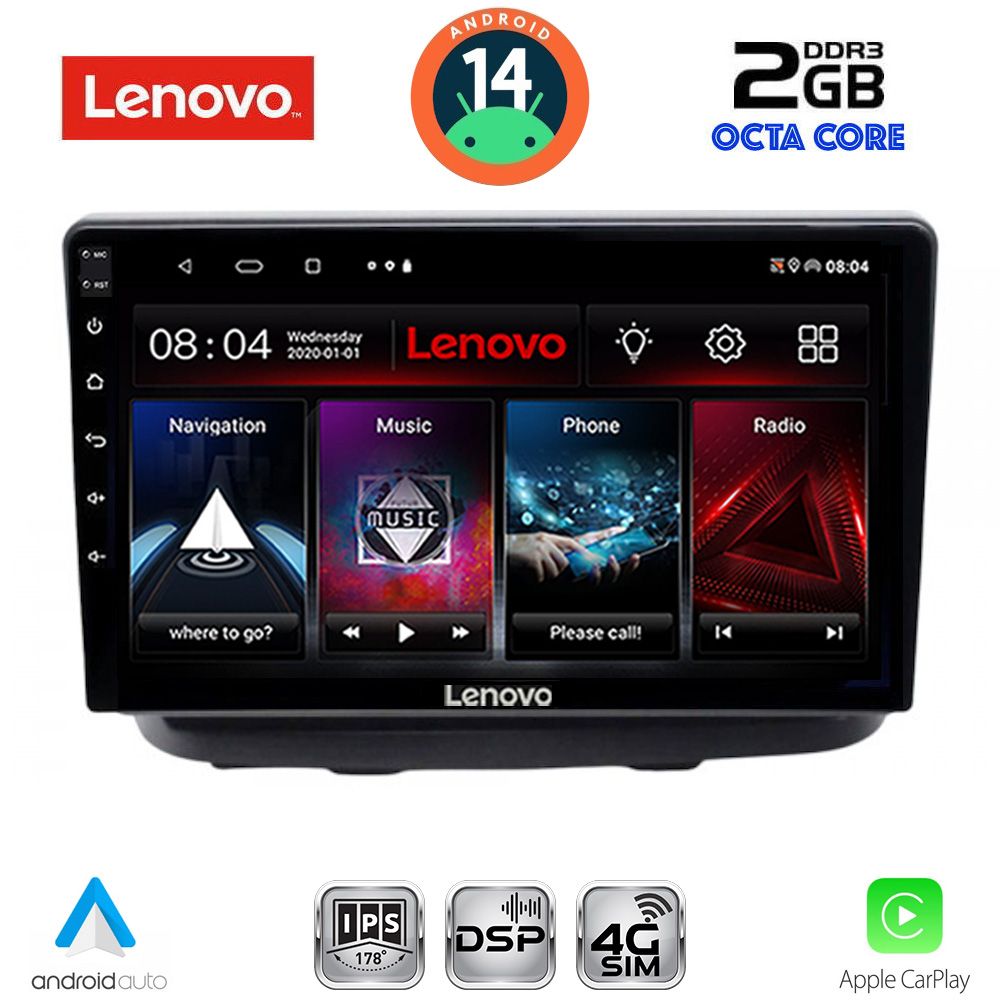Βλησαρούλης Car Center - LENOVO LVF 5135_CPA (10inc) MULTIMEDIA TABLET for FIAT DOBLO mod. 2002-2009