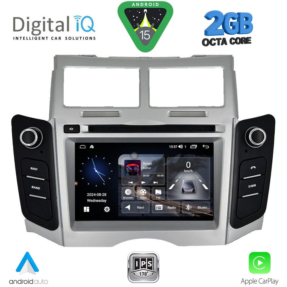Βλησαρούλης Car Center - DIGITAL IQ MSF 329_CPA (7” DECK) MULTIMEDIA SYSTEM for TOYOTA YARIS mod. 2006-2011