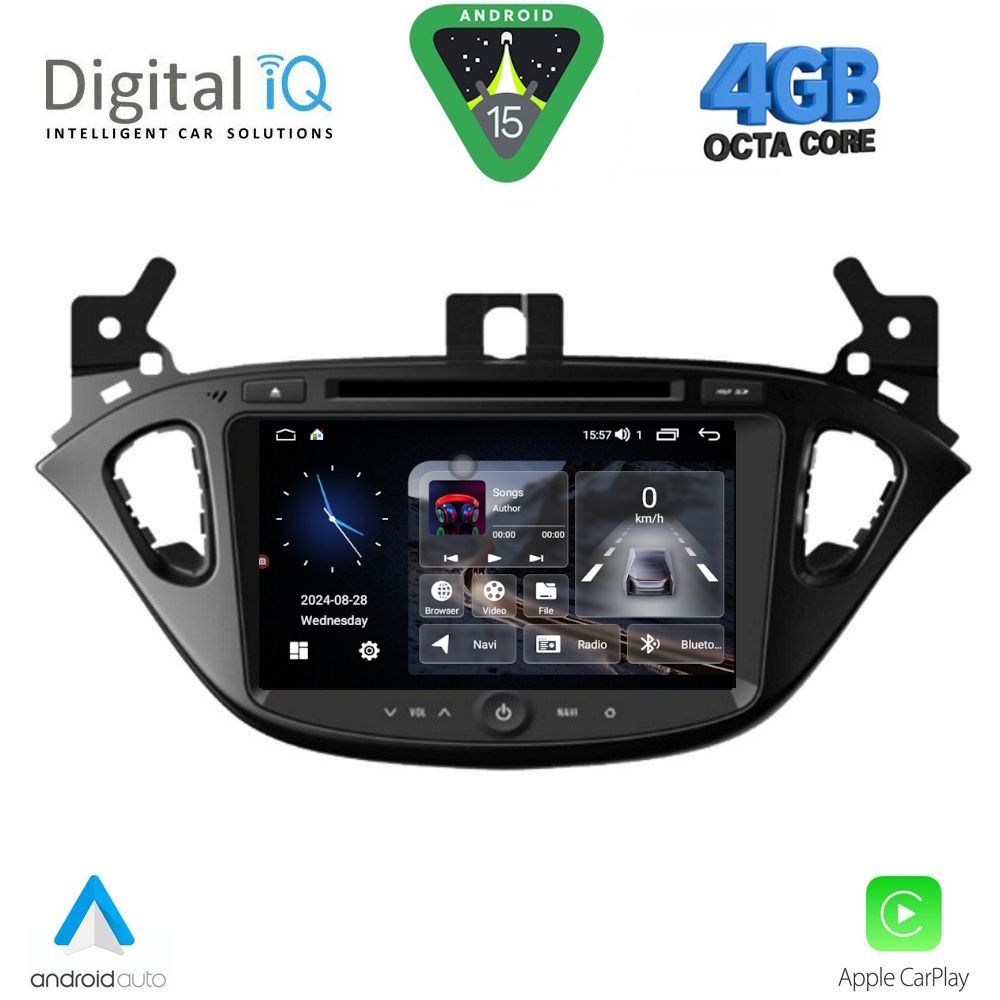 Βλησαρούλης Car Center - DIGITAL IQ MSG 421_CPA (8” DECK) MULTIMEDIA SYSTEM for OPEL ADAM - CORSA E mod. 2014-2022