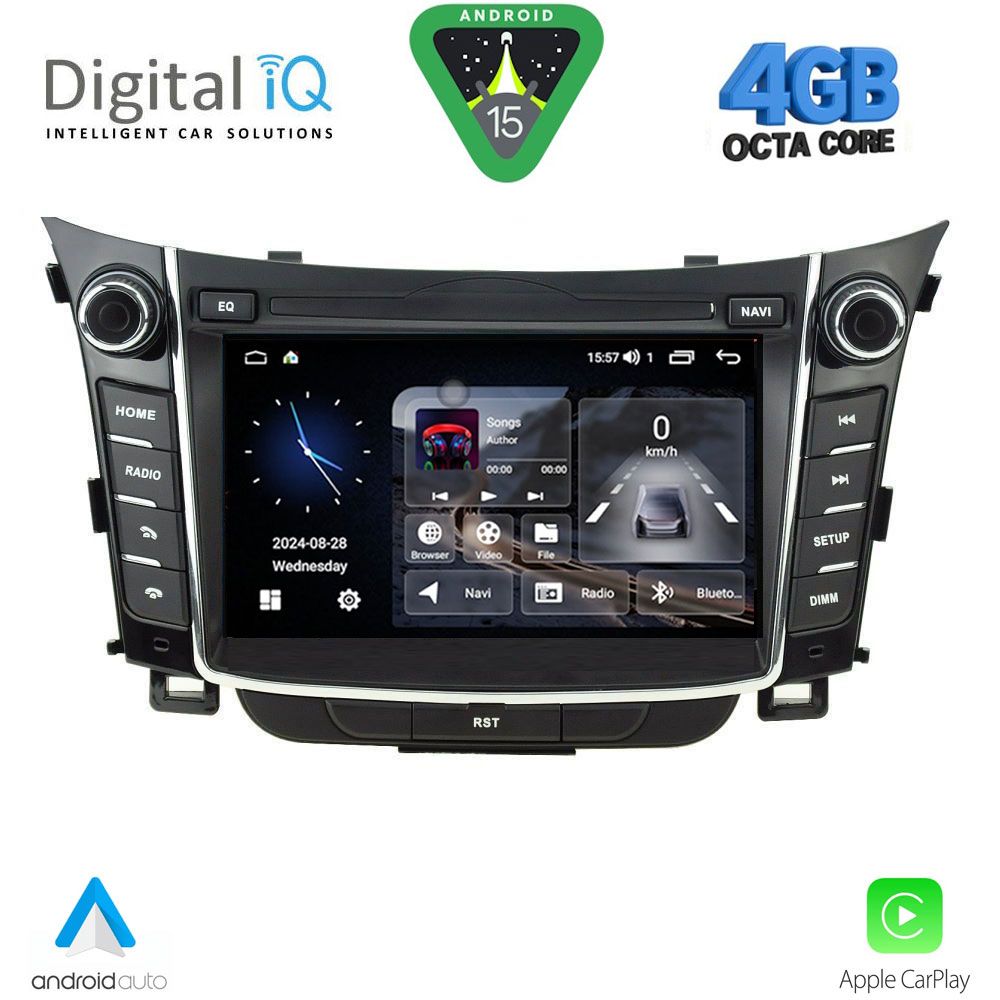 Βλησαρούλης Car Center - DIGITAL IQ MSG 426_CPA (7'' DECK) MULTIMEDIA SYSTEM for HYUNDAI i30  mod. 2012-2017