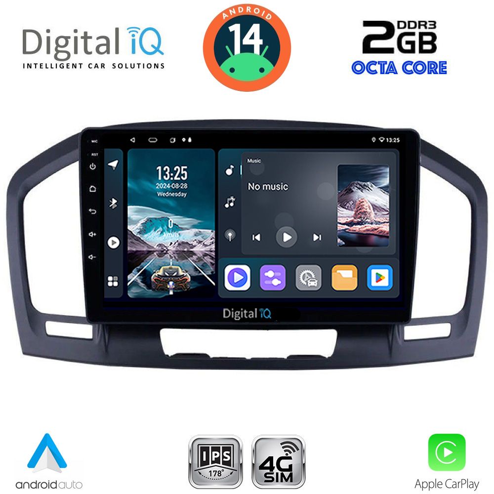 Βλησαρούλης Car Center - DIGITAL IQ RTG 4491BL_CPA (9inc) MULTIMEDIA TABLET for OPEL INSIGNIA  mod.2008-2013 (BLACK)