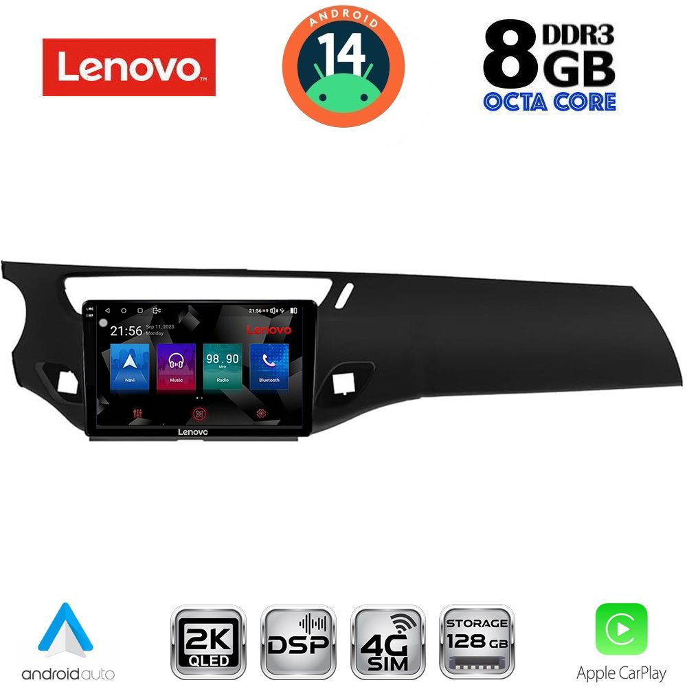 Βλησαρούλης Car Center - LENOVO SSW 10092BL_CPA (9inc) MULTIMEDIA TABLET for CITROEN C3 - DS3 mod. 2009-2016 (BLACK)